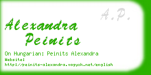 alexandra peinits business card